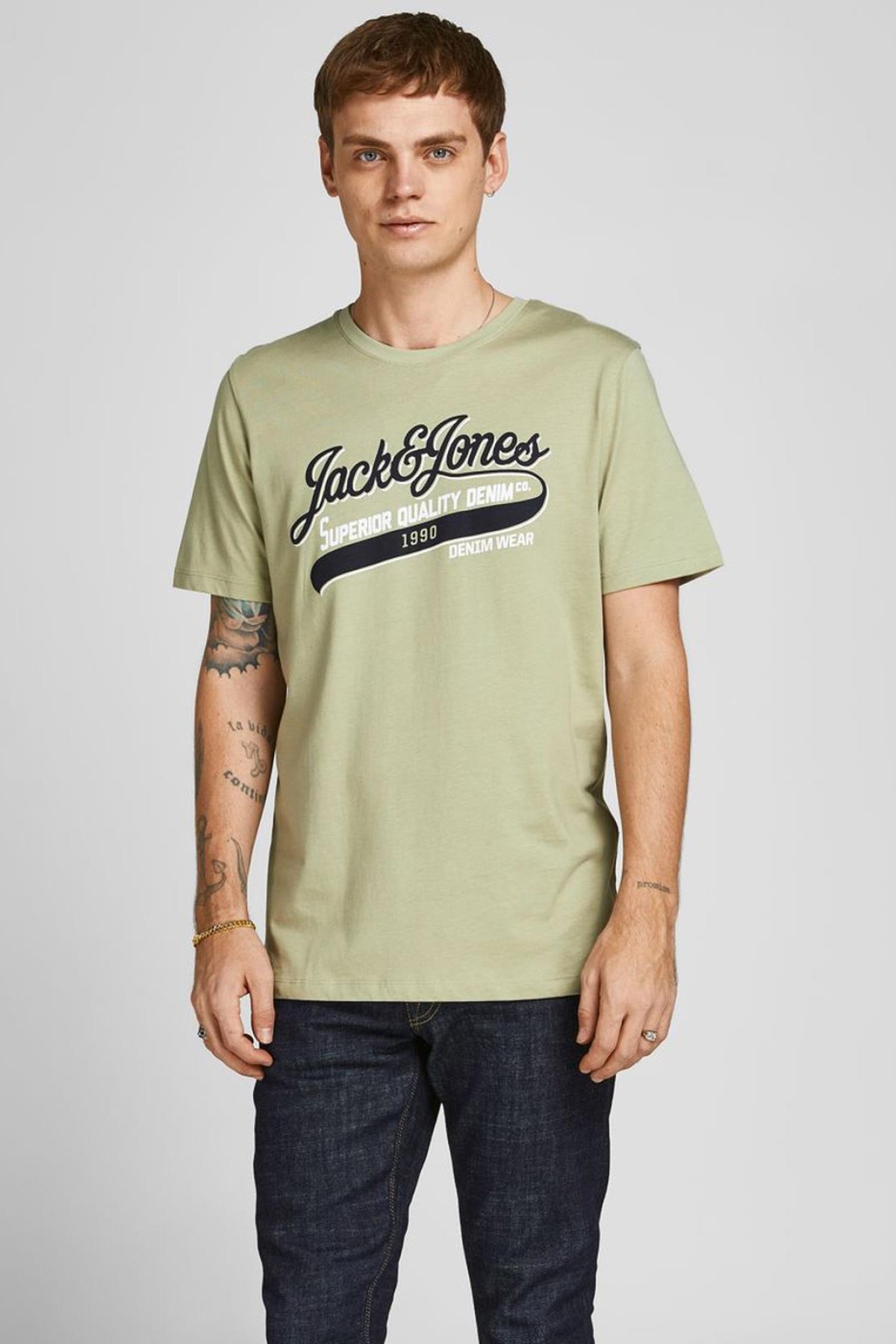 JACK&JONES 12199474 BASKI 0 YAKA KISA KOL TSIHIRT