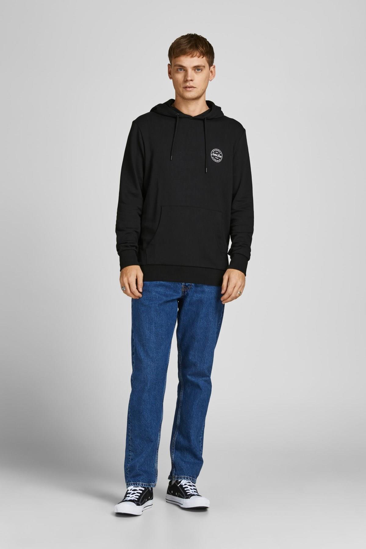 JACK&JONES 12205081 YUVARLAK ARMALI KAPSONLU IP BAGLAMALI KANGURU CEP SWEAT JACK&JONES 12205081 YUVARLAK ARMALI KAPSONLU IP BAGLAMALI KANGURU CEP SWEAT