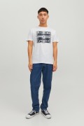 JACK&JONES 12211194 NINETEEN NINETY BASKI 0 YAKA KISA KOL TSHIRT