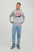 JACK&JONES 12219571 ONU YAZILI KAPSONLU SWEAT