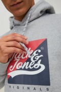 JACK&JONES 12219571 ONU YAZILI KAPSONLU SWEAT