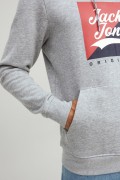 JACK&JONES 12219571 ONU YAZILI KAPSONLU SWEAT