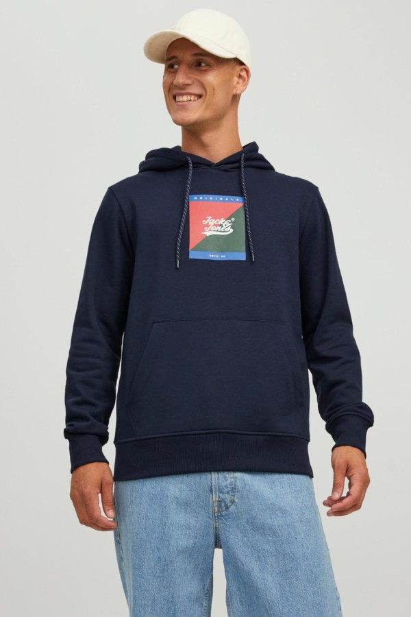 JACK&JONES 12219571 ONU YAZILI KAPSONLU SWEAT JACK&JONES 12219571 ONU YAZILI KAPSONLU SWEAT