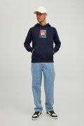 JACK&JONES 12219571 ONU YAZILI KAPSONLU SWEAT