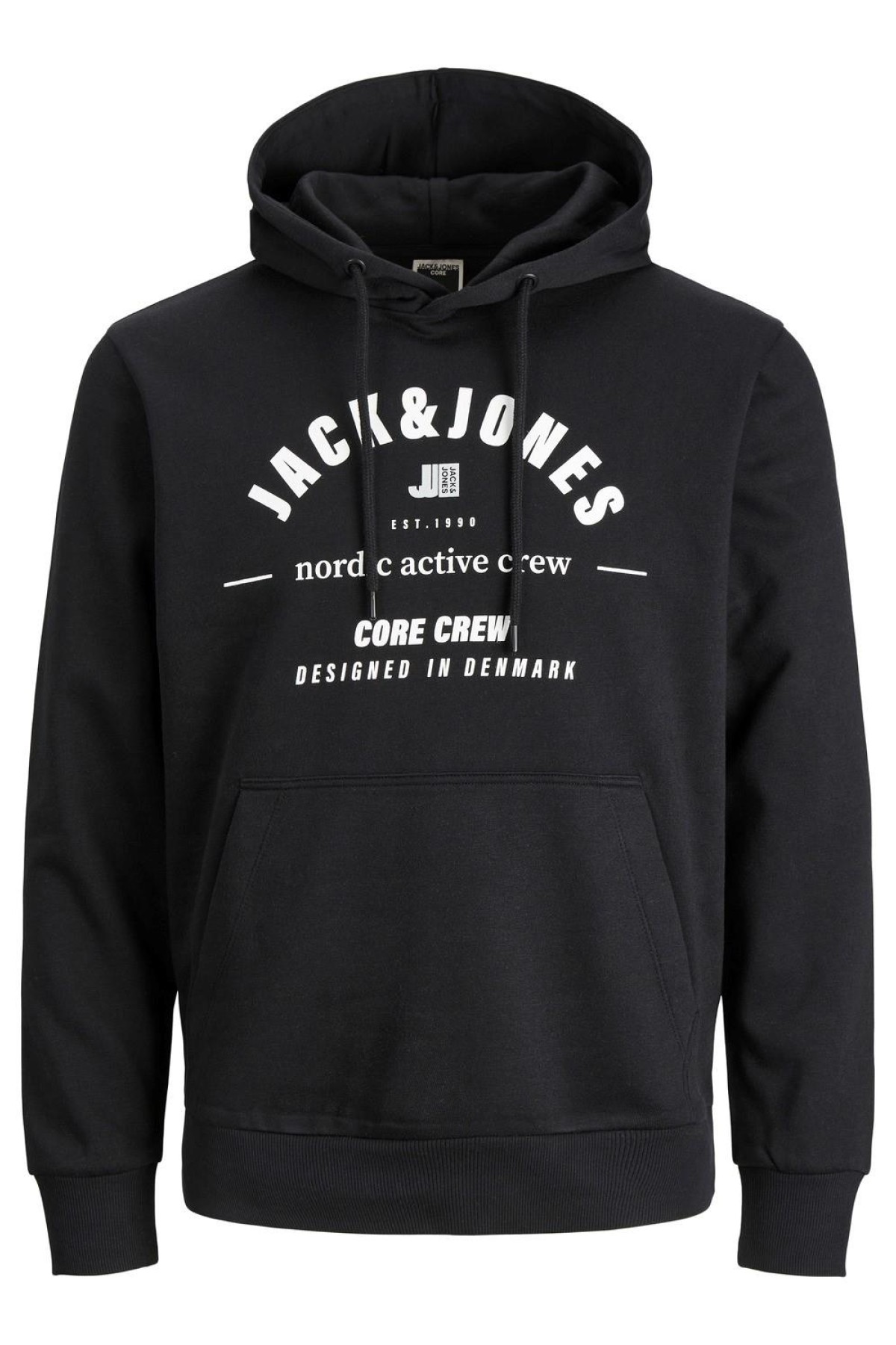 JACK&JONES 12221718 ONU YAZILI KAPSONLU KANGURU CEP SWEAT