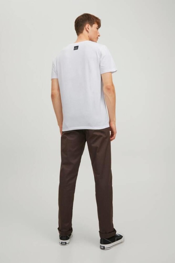 JACK&JONES 12221946 GOGSU YAZILI 0 YAKA KISA KOL TSHIRT