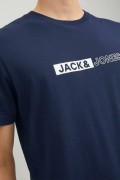JACK&JONES 12221946 GOGSU YAZILI 0 YAKA KISA KOL TSHIRT
