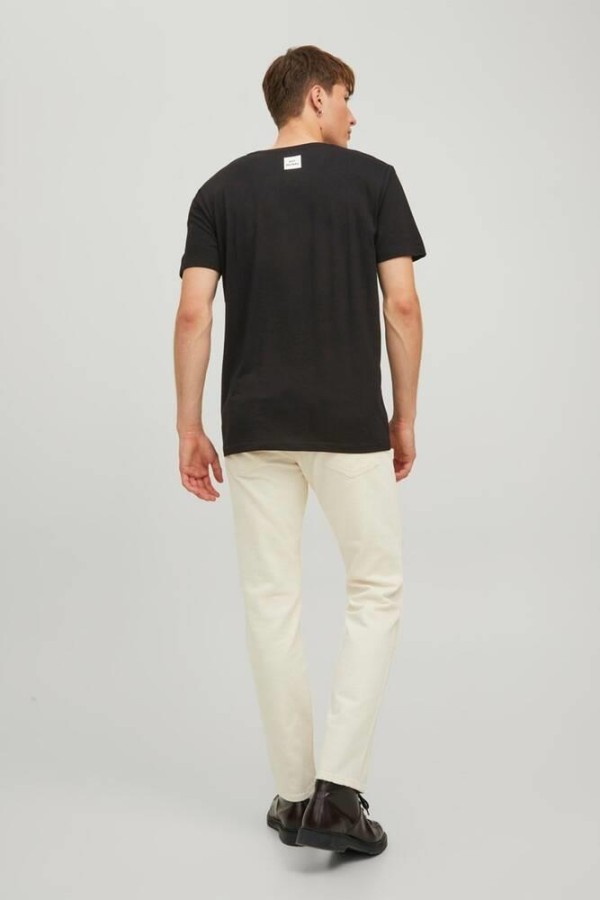JACK&JONES 12221946 GOGSU YAZILI 0 YAKA KISA KOL TSHIRT