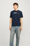 JACK&JONES 12221946 GOGSU YAZILI 0 YAKA KISA KOL TSHIRT