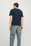 JACK&JONES 12221946 GOGSU YAZILI 0 YAKA KISA KOL TSHIRT