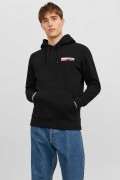 JACK&JONES 12233599 GOGUS BASKILI KAPUSONLU SWEATSHIRT
