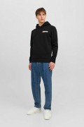JACK&JONES 12233599 GOGUS BASKILI KAPUSONLU SWEATSHIRT