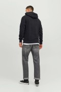 JACK&JONES 12233599 GOGUS BASKILI KAPUSONLU SWEATSHIRT
