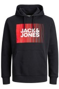 JACK&JONES 12233599 GOGUS BASKILI KAPUSONLU SWEATSHIRT