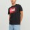 JACK & JONES 12233999 0 YAKA ONU CIZGI USTU JACK JONES YAZILI KISA KOL  %100 COTON TSHIRT