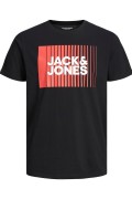 JACK & JONES 12233999 0 YAKA ONU CIZGI USTU JACK JONES YAZILI KISA KOL  %100 COTON TSHIRT