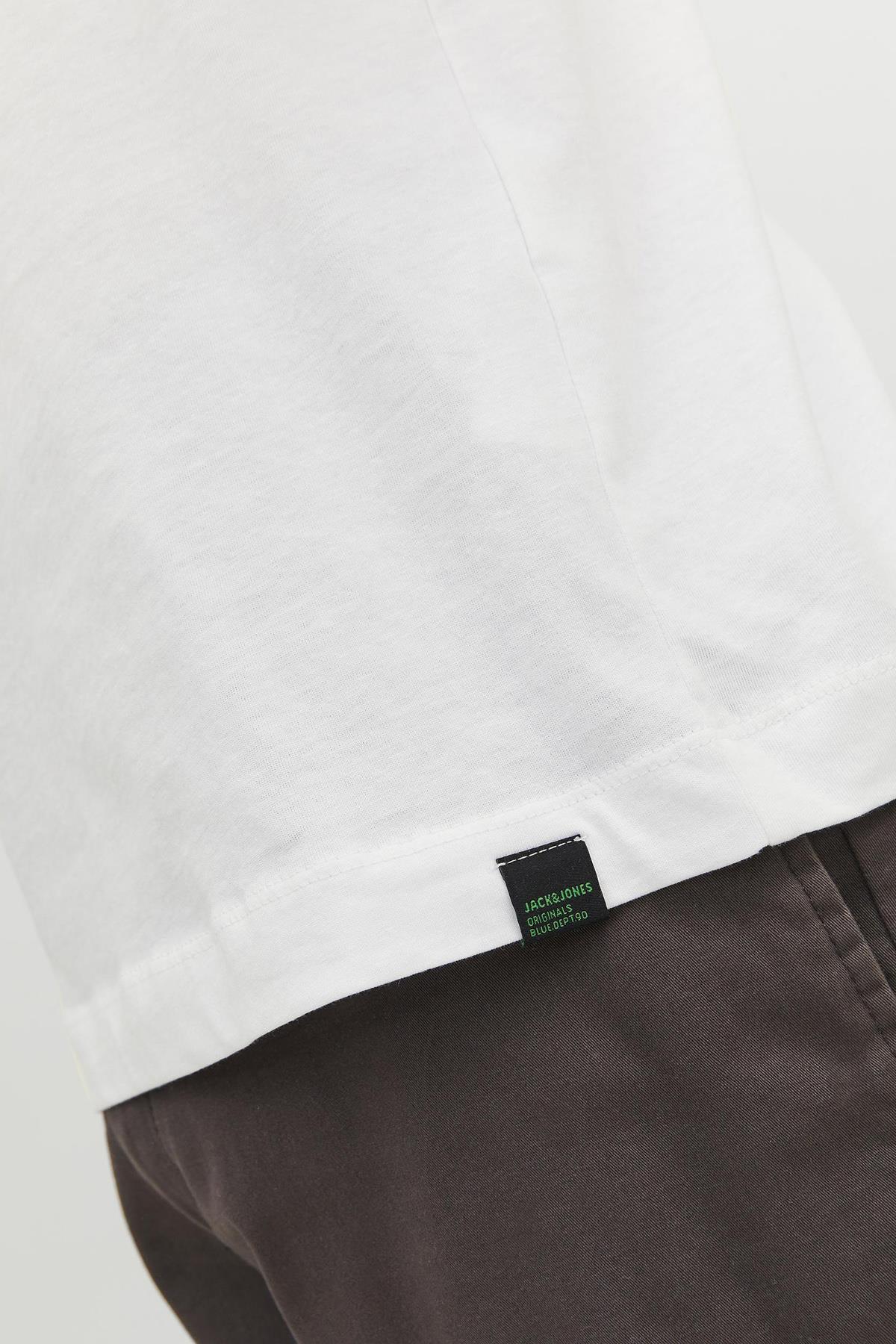 JACK & JONES 12234214 PALMIYE AGAC BASKILI KISA KOL  %100 COTON TSHIRT