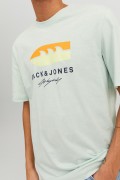 JACK & JONES 12234214 PALMIYE AGAC BASKILI KISA KOL  %100 COTON TSHIRT