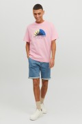 JACK & JONES 12234214 PALMIYE AGAC BASKILI KISA KOL  %100 COTON TSHIRT