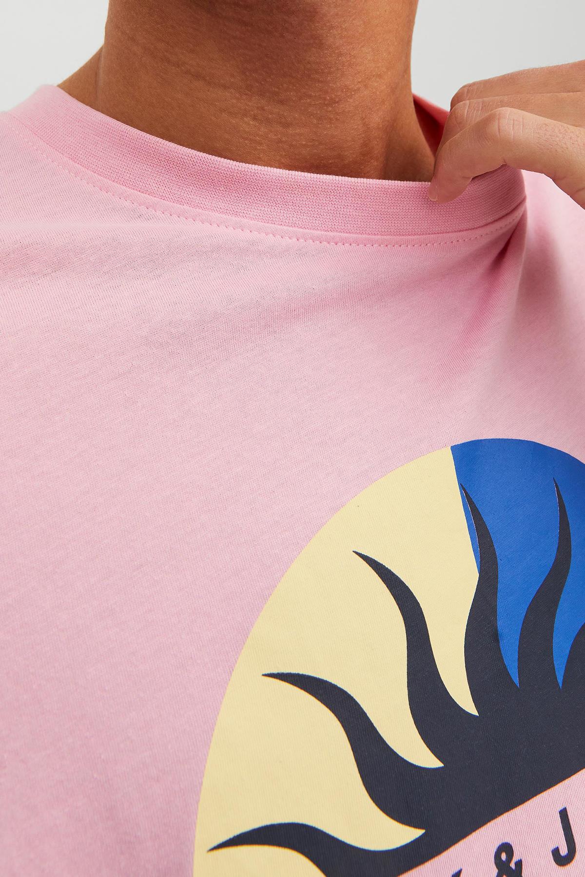 JACK & JONES 12234214 PALMIYE AGAC BASKILI KISA KOL  %100 COTON TSHIRT