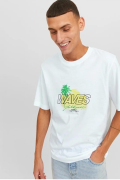 JACK&JONES 12234242 VACAY YAZILI PAMUKLU KISA KOL TSHIRT