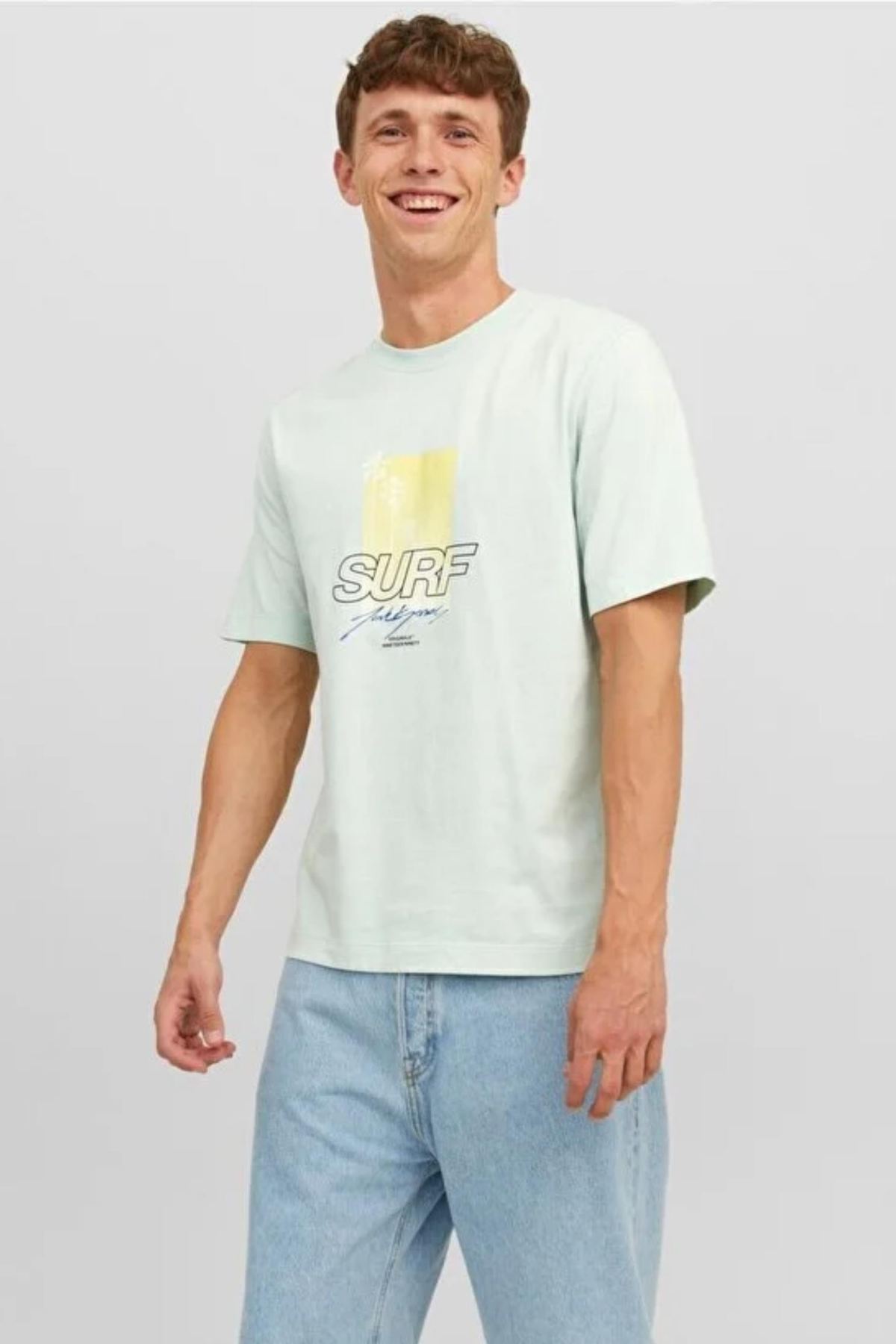 JACK&JONES 12234242 VACAY YAZILI PAMUKLU KISA KOL TSHIRT
