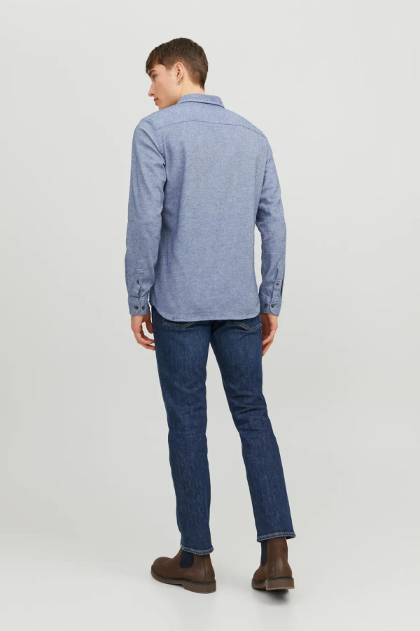 JACK&JONES 12235974 JJECLASSIC MELANGE UZUN KOL ERKEK GOMLEK
