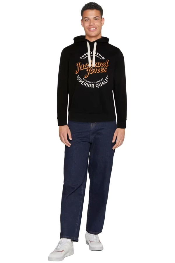 JACK&JONES 12236178 KAPUSONLU ON YAZILI SWEAT