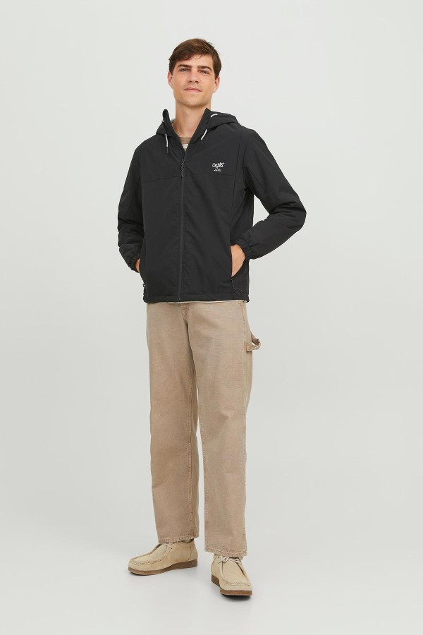 JACK&JONES 12238877 GOGUS YAZILI FERMUARLI KAPUSONLU ICI POLARLI MONT