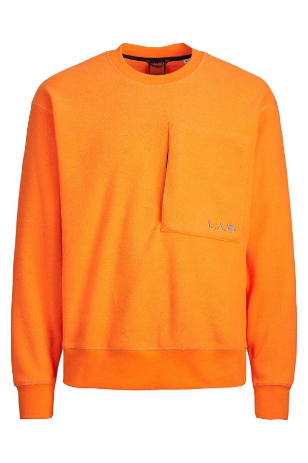 JACK&JONES 12241523 YUVARLAK YAKA GOGUS CEP DETAYLI POLAR SWEAT