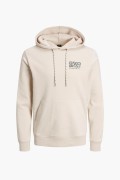 JACK&JONES 12242225 GOGUS YAZILI KAPUSONLU 2 IPLIK SARDONLU SWEAT