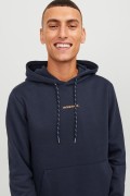 JACK&JONES 12242225 GOGUS YAZILI KAPUSONLU 2 IPLIK SARDONLU SWEAT