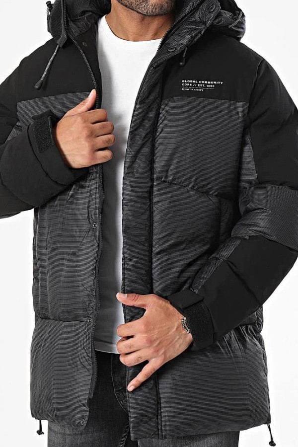 JACK&JONES 12243424 GOGUS YAZILI 2 CEP KAPUSONLU KALIN MONT