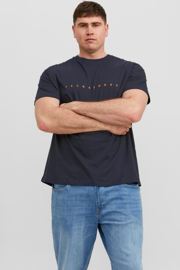 JACK&JONES 12243625 JJESTAR  PAMUKLU ON JACK&JONES BUYUK BEDEN 0 YAKA KISA KOL TSHIRT