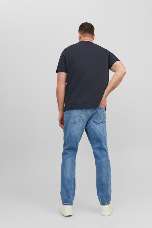 JACK&JONES 12243625 JJESTAR  PAMUKLU ON JACK&JONES BUYUK BEDEN 0 YAKA KISA KOL TSHIRT