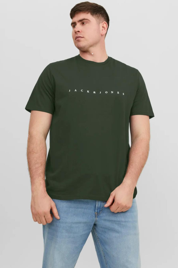 JACK&JONES 12243625 JJESTAR  PAMUKLU ON JACK&JONES BUYUK BEDEN 0 YAKA KISA KOL TSHIRT