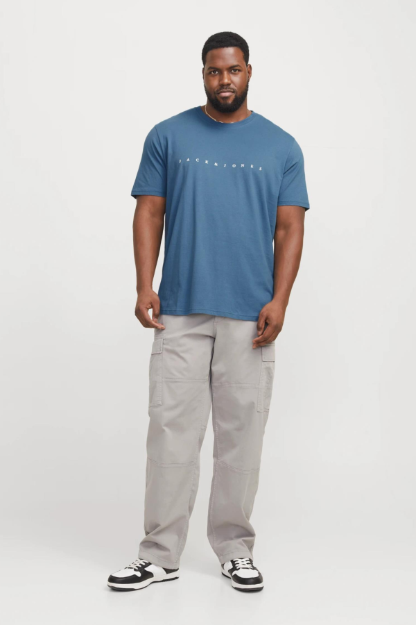 JACK&JONES 12243625 JJESTAR  PAMUKLU ON JACK&JONES BUYUK BEDEN 0 YAKA KISA KOL TSHIRT