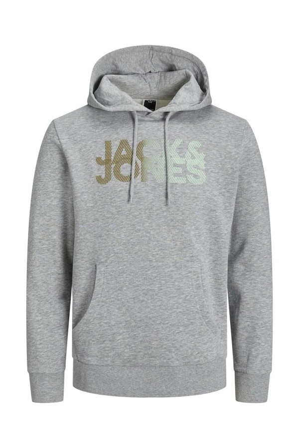 JACK&JONES 12243927 COSHADY SWEAT HOOD ONU YAZI BASKILI KAPUSONLU SWEAT