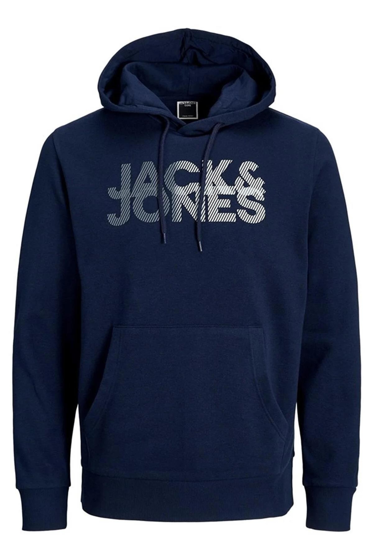 JACK&JONES 12243927 COSHADY SWEAT HOOD ONU YAZI BASKILI KAPUSONLU SWEAT