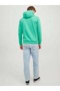 JACK&JONES 12244219 ORGINALS YAZILI KOPEK BASKILI KAPUSONLU SWEAT