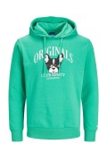JACK&JONES 12244219 ORGINALS YAZILI KOPEK BASKILI KAPUSONLU SWEAT