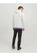 JACK&JONES 12244219 ORGINALS YAZILI KOPEK BASKILI KAPUSONLU SWEAT