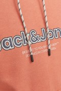 JACK&JONES 12246802 ORIGINALS YAZILI KAPUSONLU SARDONLU SWEATSHIRT