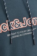 JACK&JONES 12246802 ORIGINALS YAZILI KAPUSONLU SARDONLU SWEATSHIRT