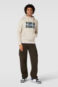 JACK&JONES 12247302 ON YAZILI 2 IPLIK SARDONLU KAPUSONLU  SWEAT