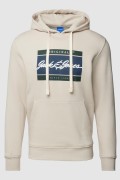 JACK&JONES 12247302 ON YAZILI 2 IPLIK SARDONLU KAPUSONLU  SWEAT