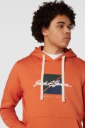 JACK&JONES 12247302 ON YAZILI 2 IPLIK SARDONLU KAPUSONLU  SWEAT