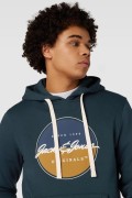 JACK&JONES 12247302 ON YAZILI 2 IPLIK SARDONLU KAPUSONLU  SWEAT