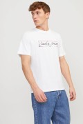 JACK&JONES 12247779 ON CIZGI UZERI YAZILI   0 YAKA KISA KOL TSH