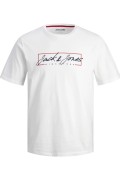 JACK&JONES 12247779 ON CIZGI UZERI YAZILI   0 YAKA KISA KOL TSH
